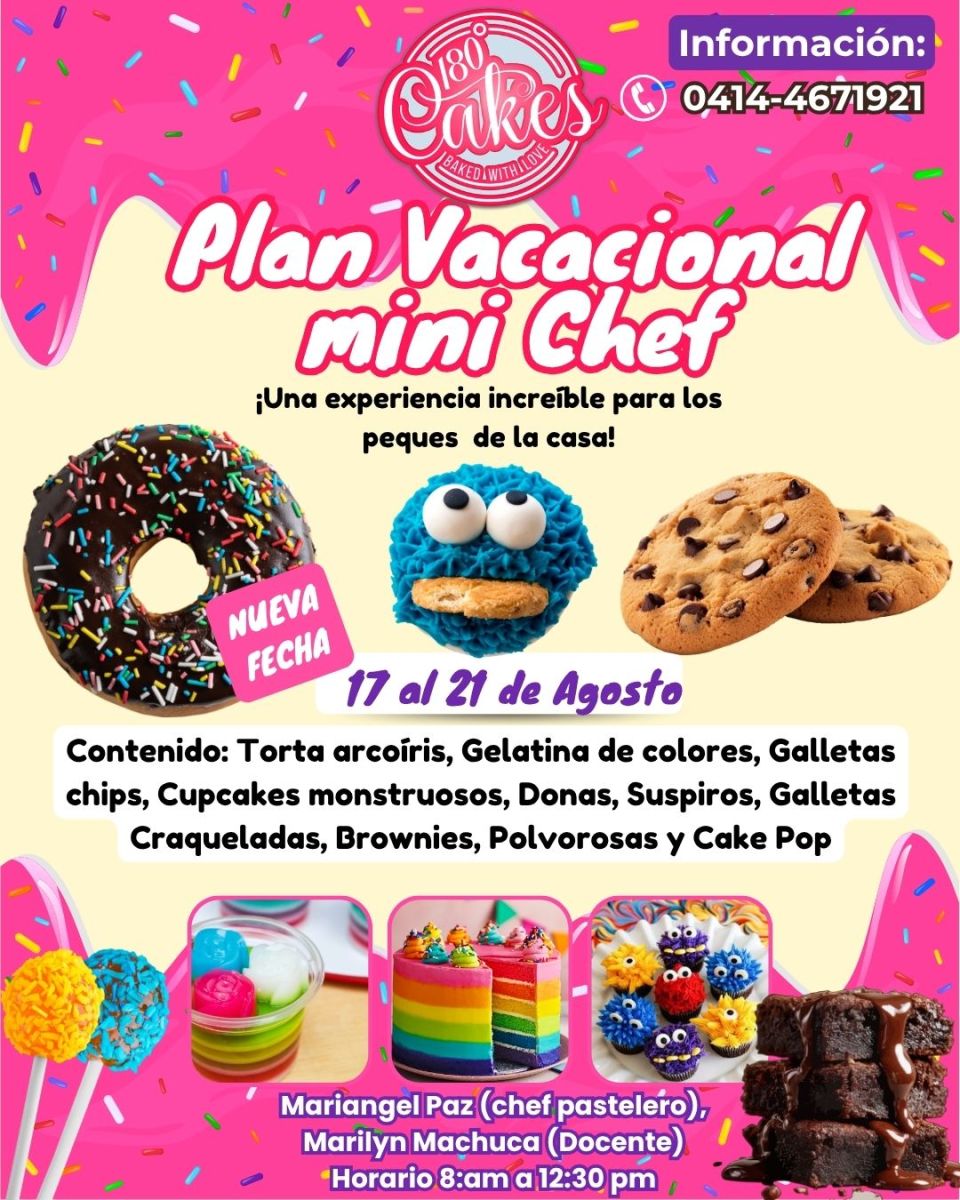 Plan Vacacional mini chef del 17 al 27 de agosto