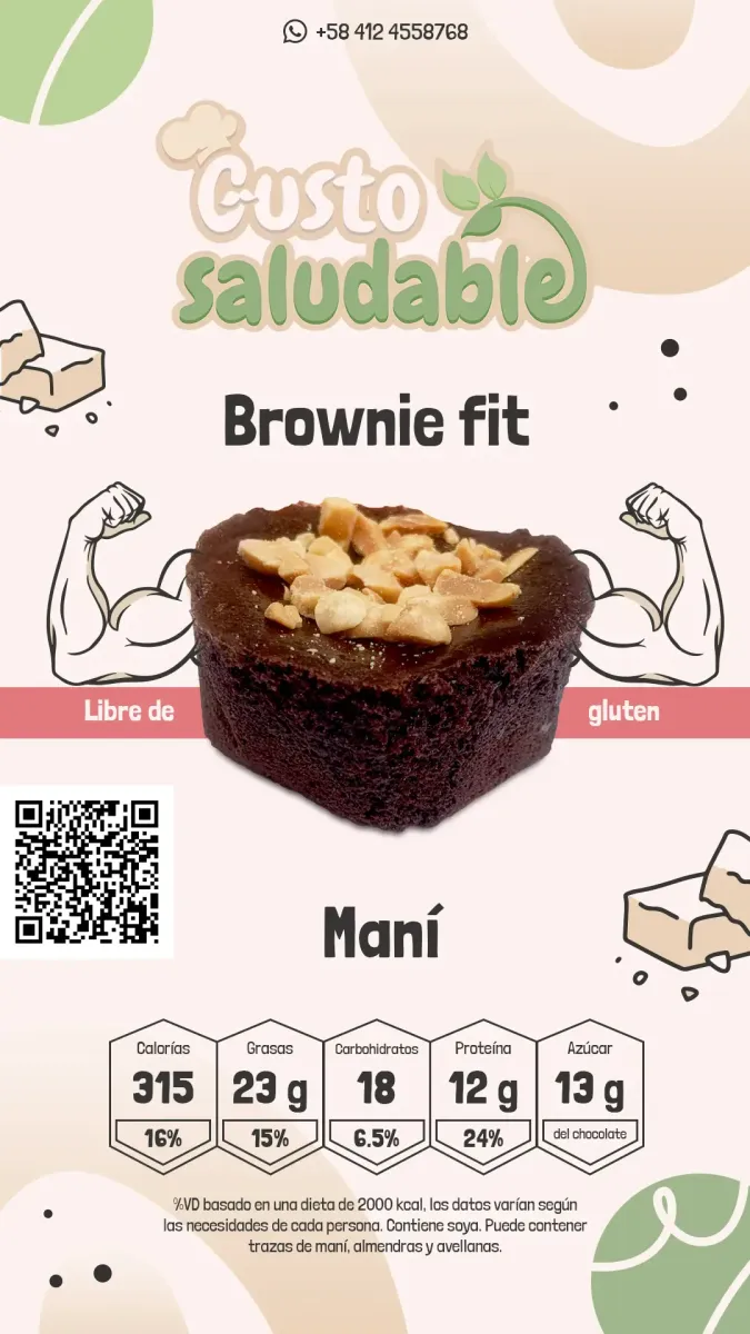 Brownie fit - Maní
